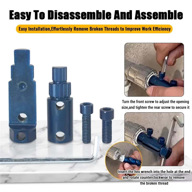 

A53Q-Damaged Screw Extractor Set For Bolt Removal And Broken Pipe Repair Easy Out Tool Kit For Stripped Screws