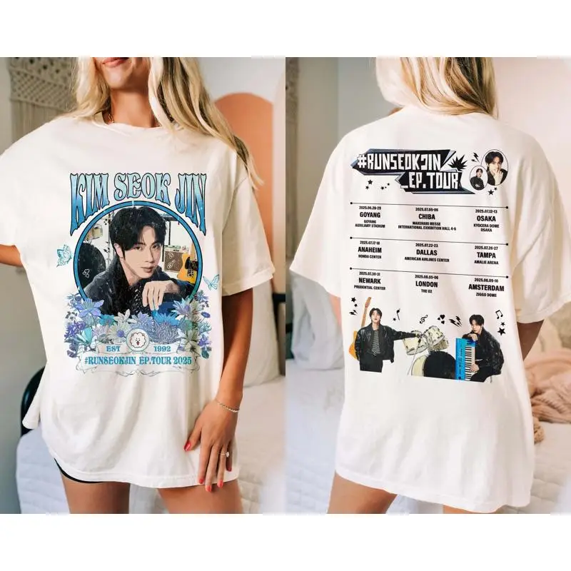

Retro Runseok Jin Ep Tour 2025 2 Sides T Shirt World Date R
