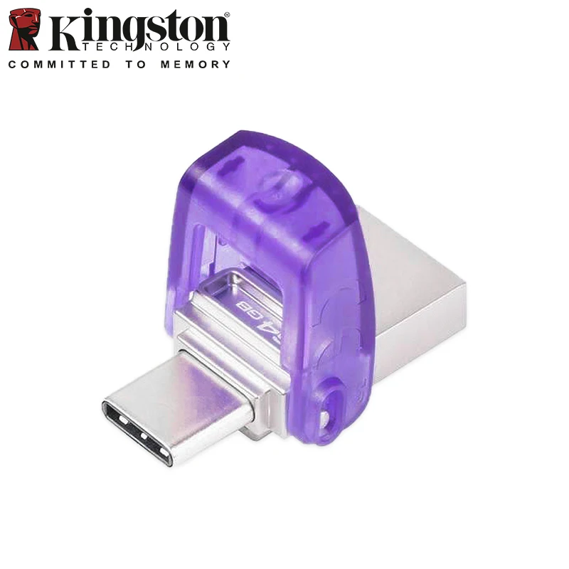 Kingston DataTraveler microDuo 3C USB Flash Drive 64GB 128GB 256GB USB 3.2 Type-C and Type-A Flash Drive Mini Pen Drive for PC