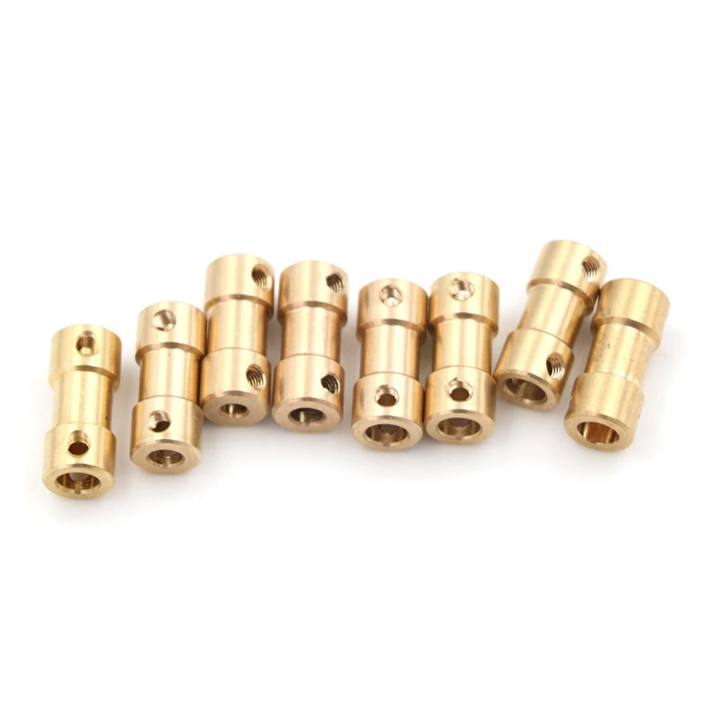 2/2.3/3/3.17Mm 2 Stuks Messing Stijve Zeshoekige Koppeling Motoras Koppeling Connector Mouw Voor Rc Boot Auto Robot Auto