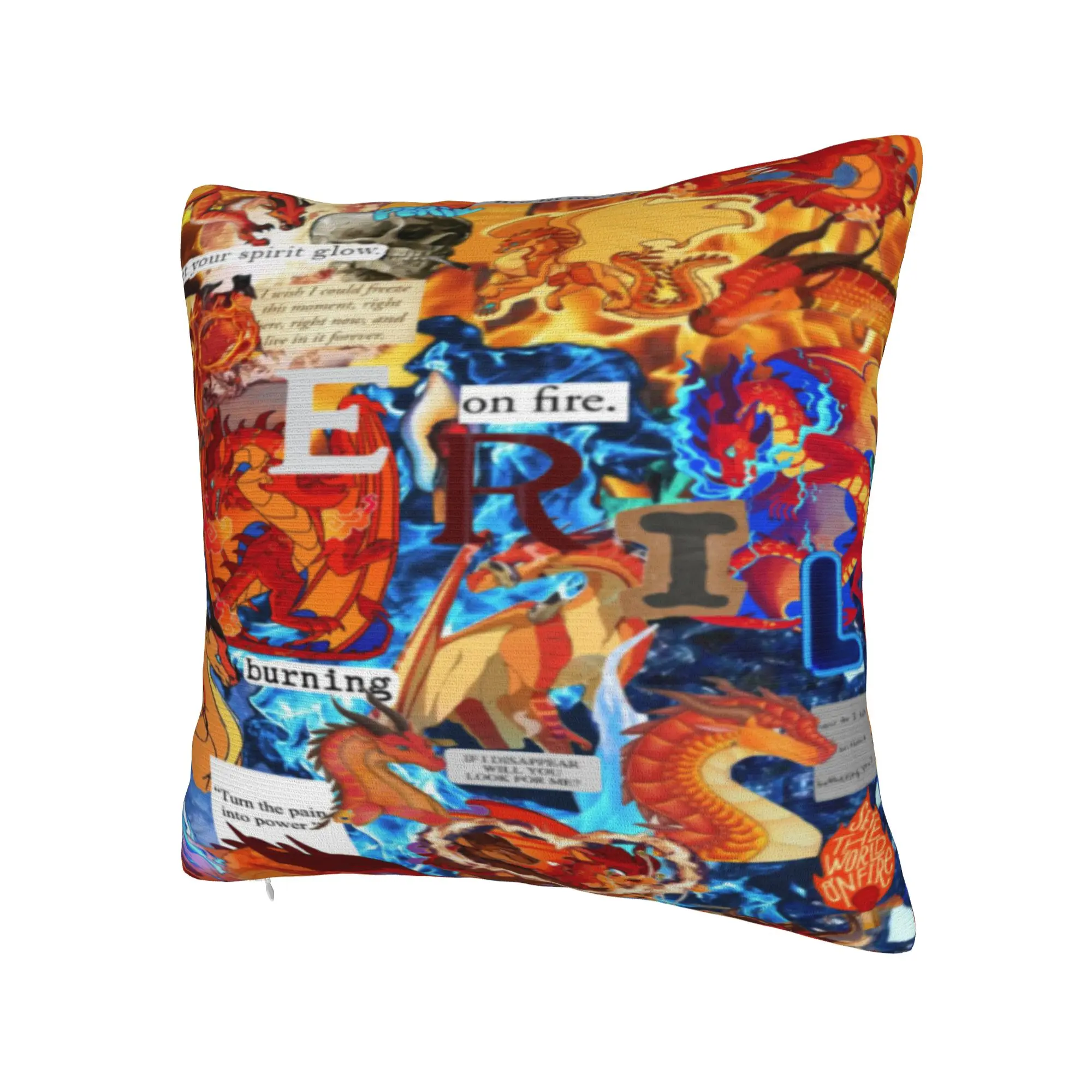 Warm Bedroom Wing Of Fire dragon Decor Pillowcase Merch  Pillow Covers Square Multi-Size