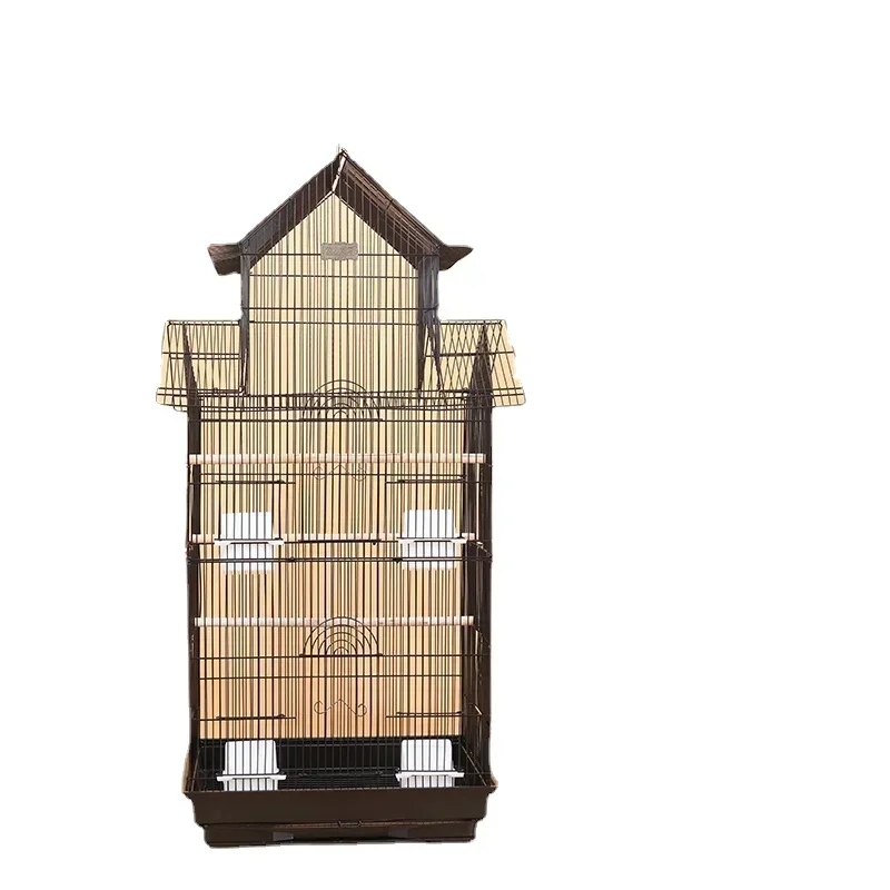 Large Capacity Multifunction Parrot Cage The Space Comfortable Bird Cages Drawer Design Easy Cleaning Bird Cage Decoration