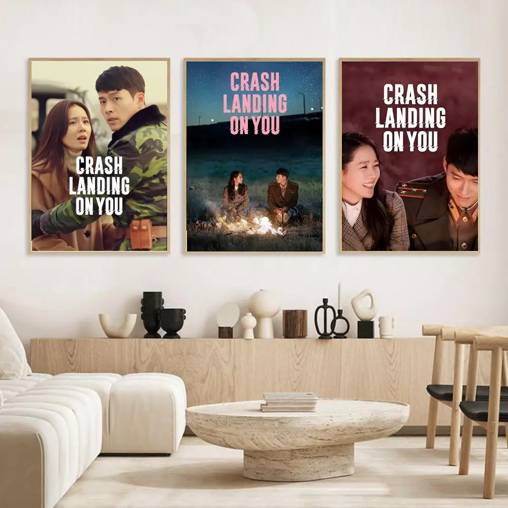 Korean Crash L-Landing on You Poster Modern and Elegant Wall Stickers for Home Decor Living Room Dormitory Wall Art