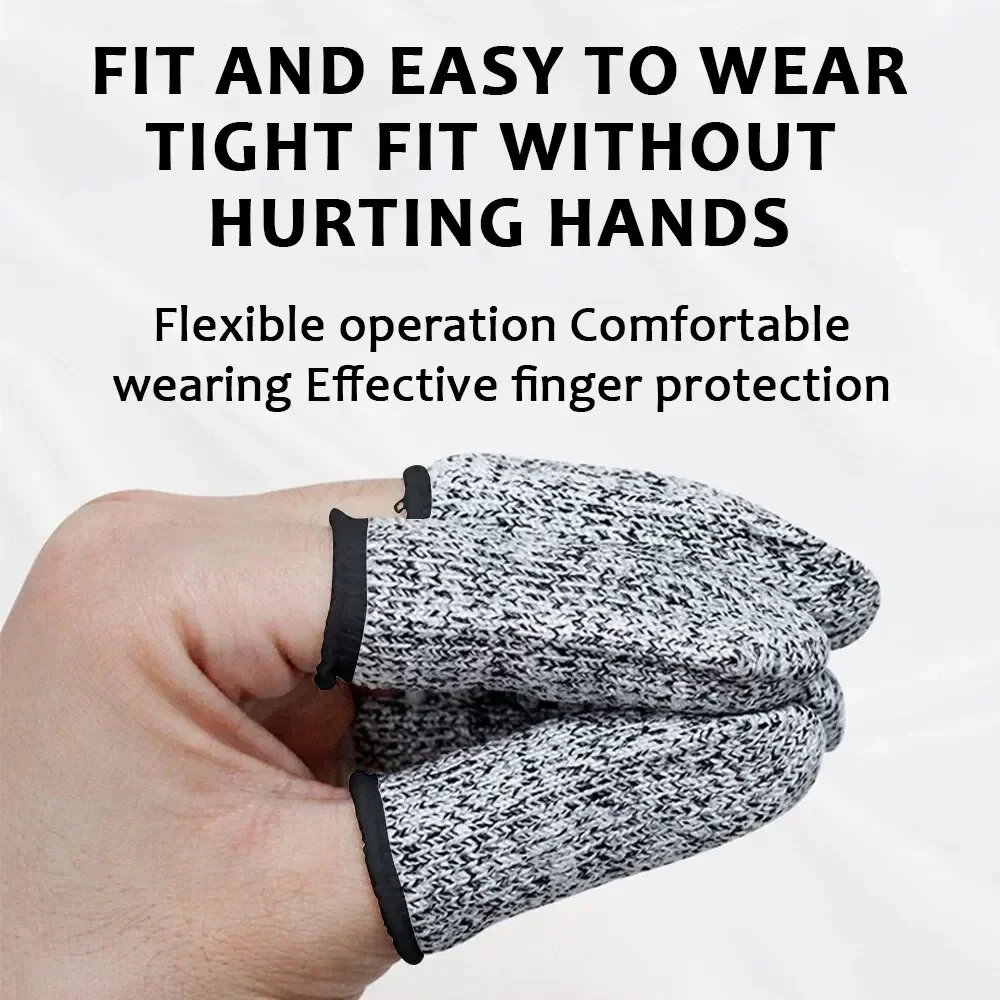 Anti-Cut Finger Covers Level 5 Safety Flexible Fingertip Gloves High-Strength Kitchen Tool Protector Sleeves for Enhanced Grip image 2
