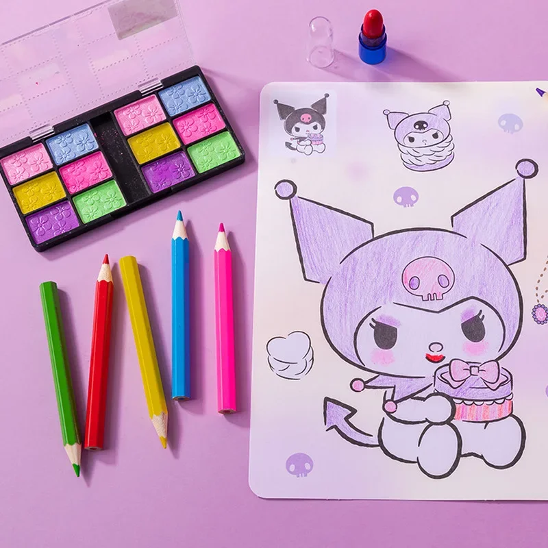 Kulomi Makeup Painting Set Sanrio Authentic Children\'s Play House Toys Makeup Coloring Coloring Book Little Friends Favorite