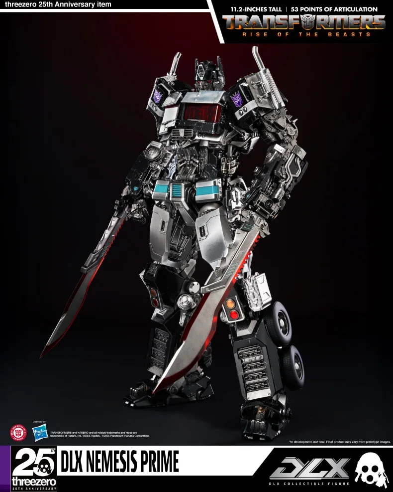 Auf Lager [Begrenzter Verkauf] Threezero DLX Series Transformed Toys 7 Dark Optimus Prime bewegliches Modell Actionfiguren-Sammlungsgeschenk