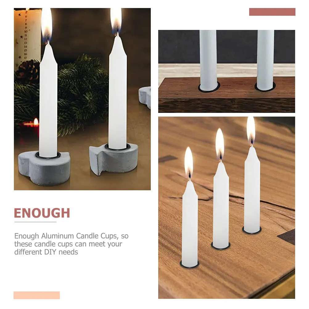 

36Pcs Small Cup Metal Holder for Tea Light Candles DIY Aromatherapy Container Desktop Ornament Home Decor