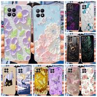 For Realme 8i Case RMX3151 Silicone Cover Fashion Flower Butterfly Clear TPU Coque Soft Funda For Realme8i 8 i Shockproof Bumper