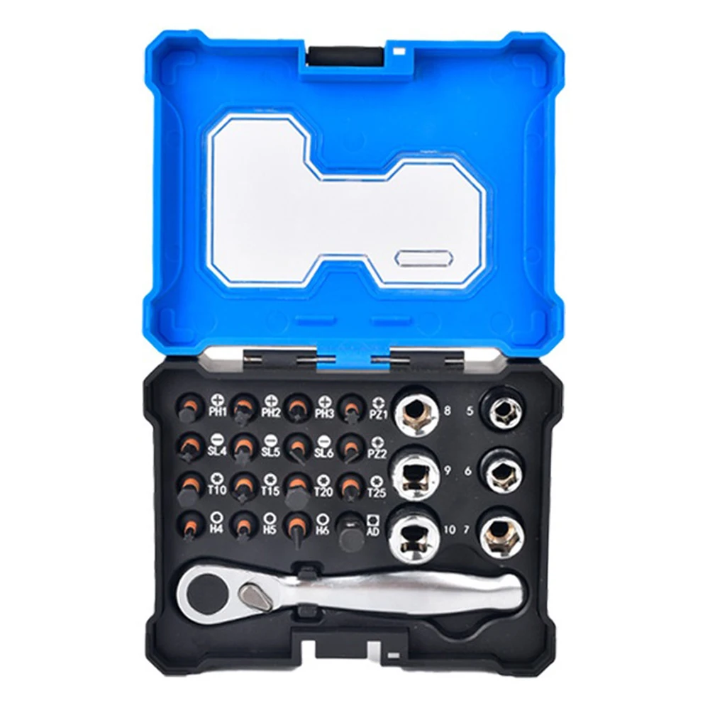 

23/31/38pcs Electric Screwdriver Set Magnetic Ph PZ Hex SL Bits Multiple Bit Wrench Socket For Household Car Repair Hand Tools