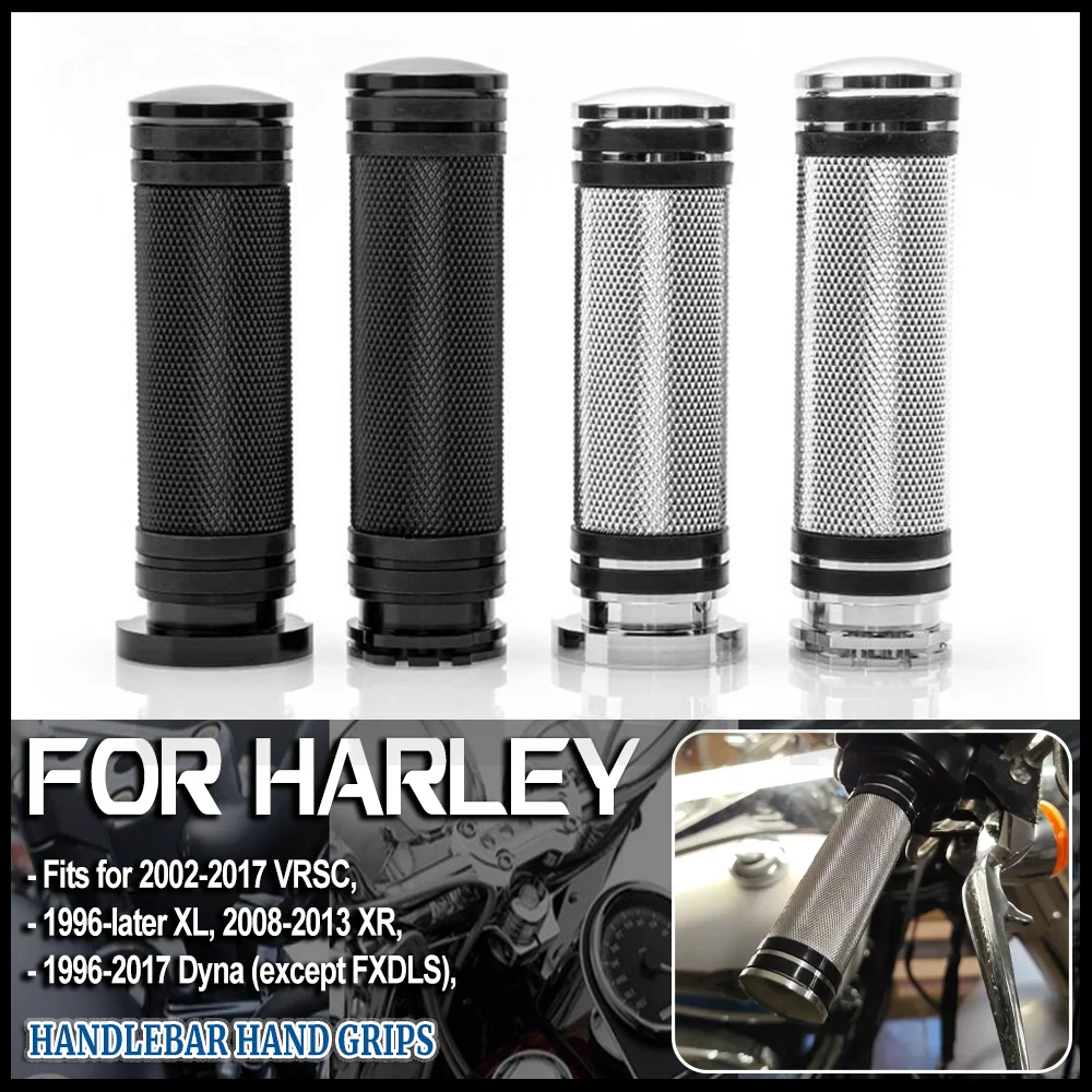 

1" 25MM CNC Aluminum Handlebar Hand Grips For Harley Dyna Fatboy Softail VRSC Touring Road King Glide Sportster 883 1200 XL XR