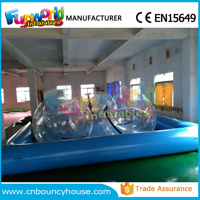 Customized Cube Inflatable Water Pool Summer Sport Game With Air Pumps