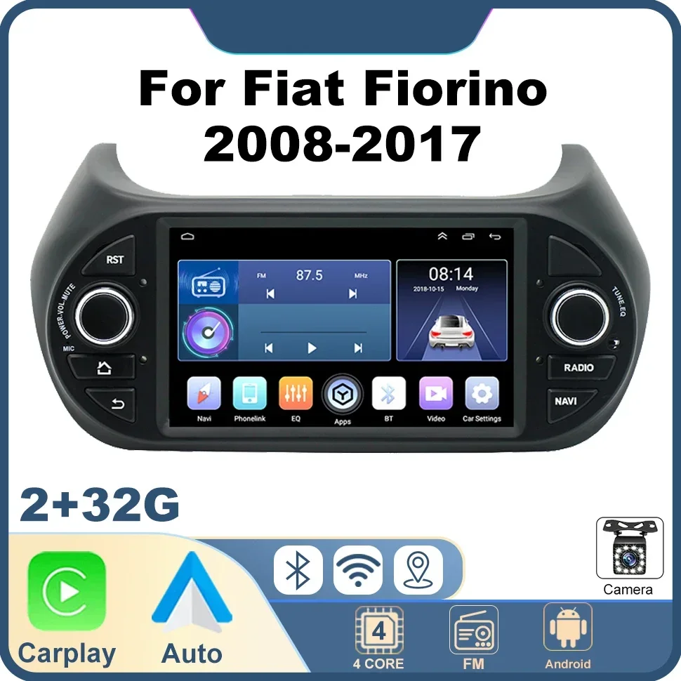 Android Radio for Fiat Fiorino Peugeot Bipper Citroen Nemo 2008 - 2017 FM RDS GPS Navigation Multimediam Car Intelligent Systems