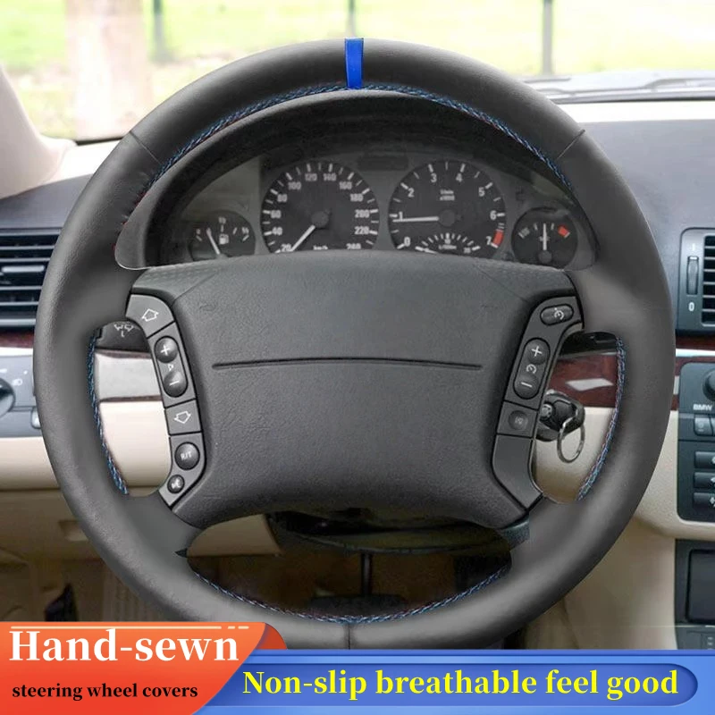 

DIY Car Steering Wheel Cover Microfiber Leather For BMW 3 5 Series E36 E46 E39 1995-2003 X3 E83 Steering-Wheel Cover Accessorie