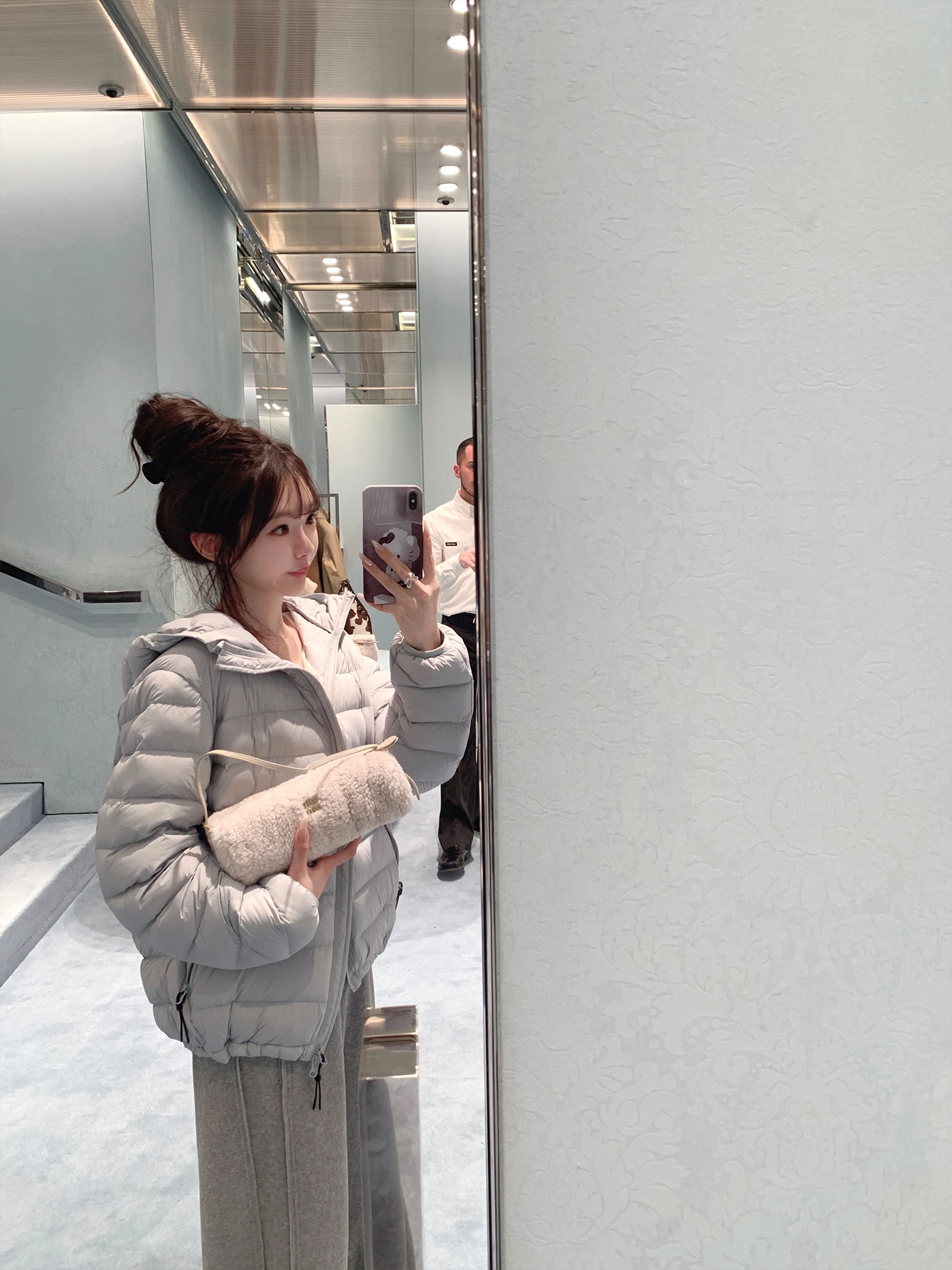 

Warmth And Sle Golden Musoom Winter Jaet Quilted down Coat ort Hooded Lightweight Breathable Commute Faion Ladies