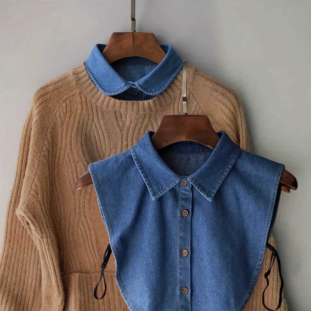[Detachable Collar Inner Layer]SimpleShirt-styleInnerLayer with Detachable False Collar-Pointed CollarDesign-Versatile Accessory