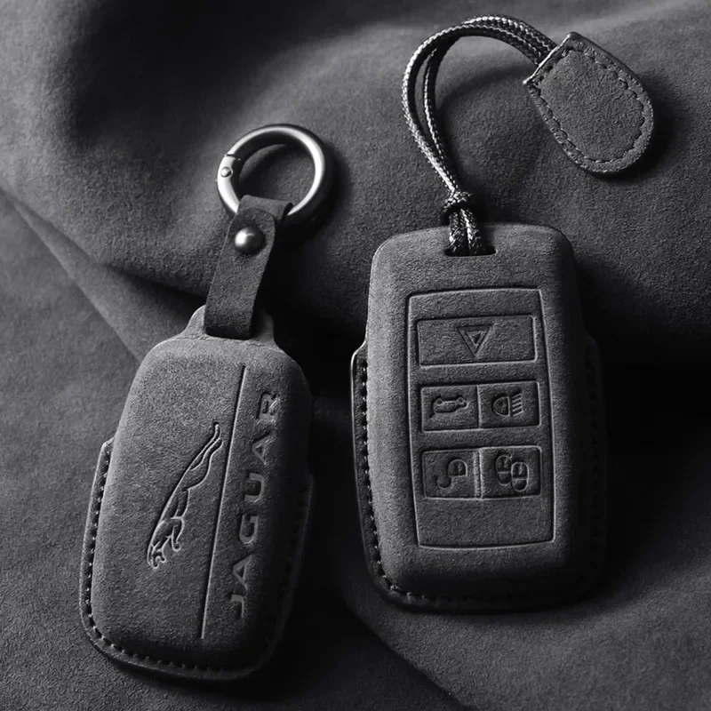 for Jaguar XEL XFL E-PACE I-PACE F-TYPE Car Key Cover Flip Key Case with Key Ring - view 2