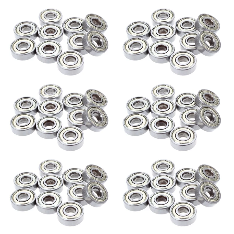 

60 Pcs. Ball Bearings Miniature Deep Groove Ball Bearings 608 ZZ 8 X 22 X 7Mm Bearing Steel