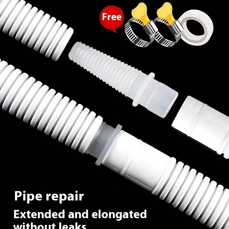 2M Washing Machine Draining Hose Plastic Tube Pipe Extension Drainpipe for Air Conditioner Kitchen Faucet Accessories