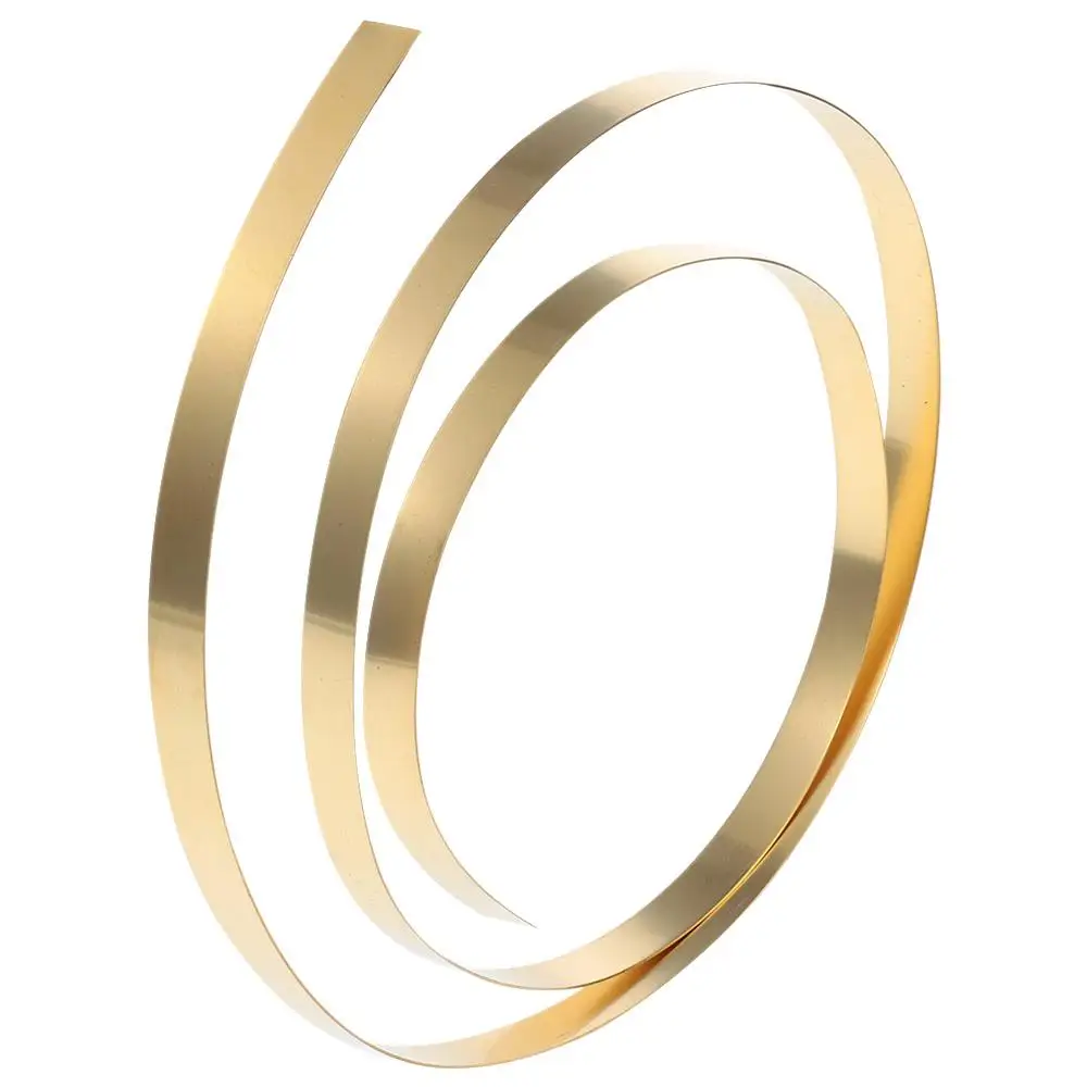 عملي 1000 مللي متر x 10 مللي متر ورقة نحاسية لفة صفراء رقيقة شريط نحاسي الذهب فيلم سلك المرجعية مختوم اللوحة #1