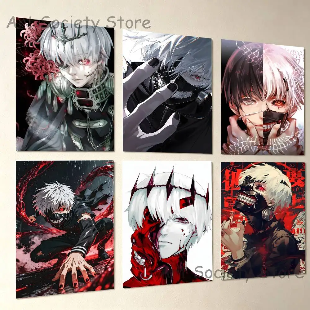 T-Tokyo K-Kaneki Ken Poster Multi-Purpose Wall Art for Living Room Bedroom Office Hallway Bar Home Decor Gift