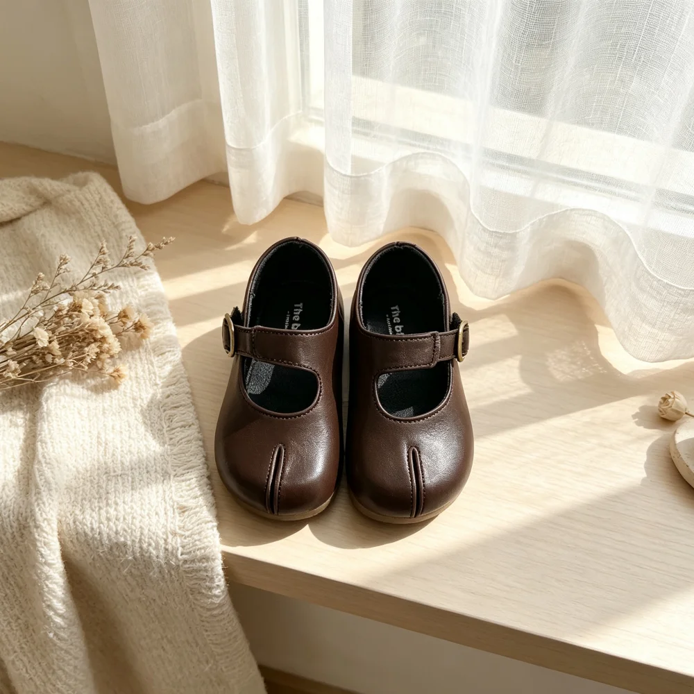 Kleinkind Mädchen Riemchen-Ballerinas 2026 Neue Herbst Kinder Mary Jane Schuhe Weiche Sohle Einfache Klassische Prinzessinnen-Mädchen Party-Schuhe – Detail 5