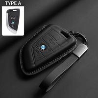 Leather Car Logo Key Case Key Fob Accessories For BMW 320i 530i 550i X1 X3 X4 X5 X6 F20 F15 F16 F48 F30 G20 G30 G01 G02 G05 G11