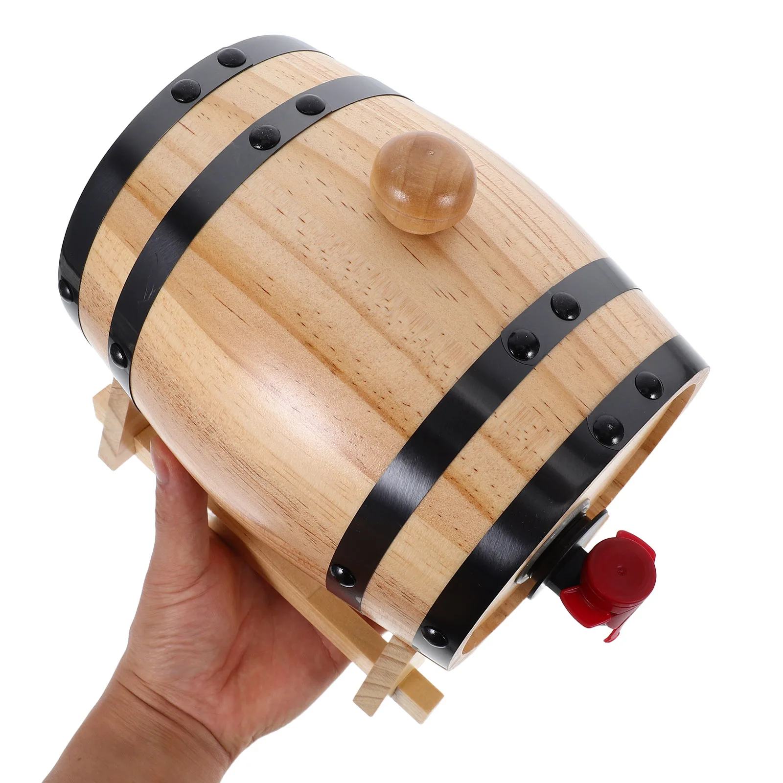 

Oak Barrel Beer Storage 1l Small Wooden for Storing Whiskey Bourbon with Tap Barbecue