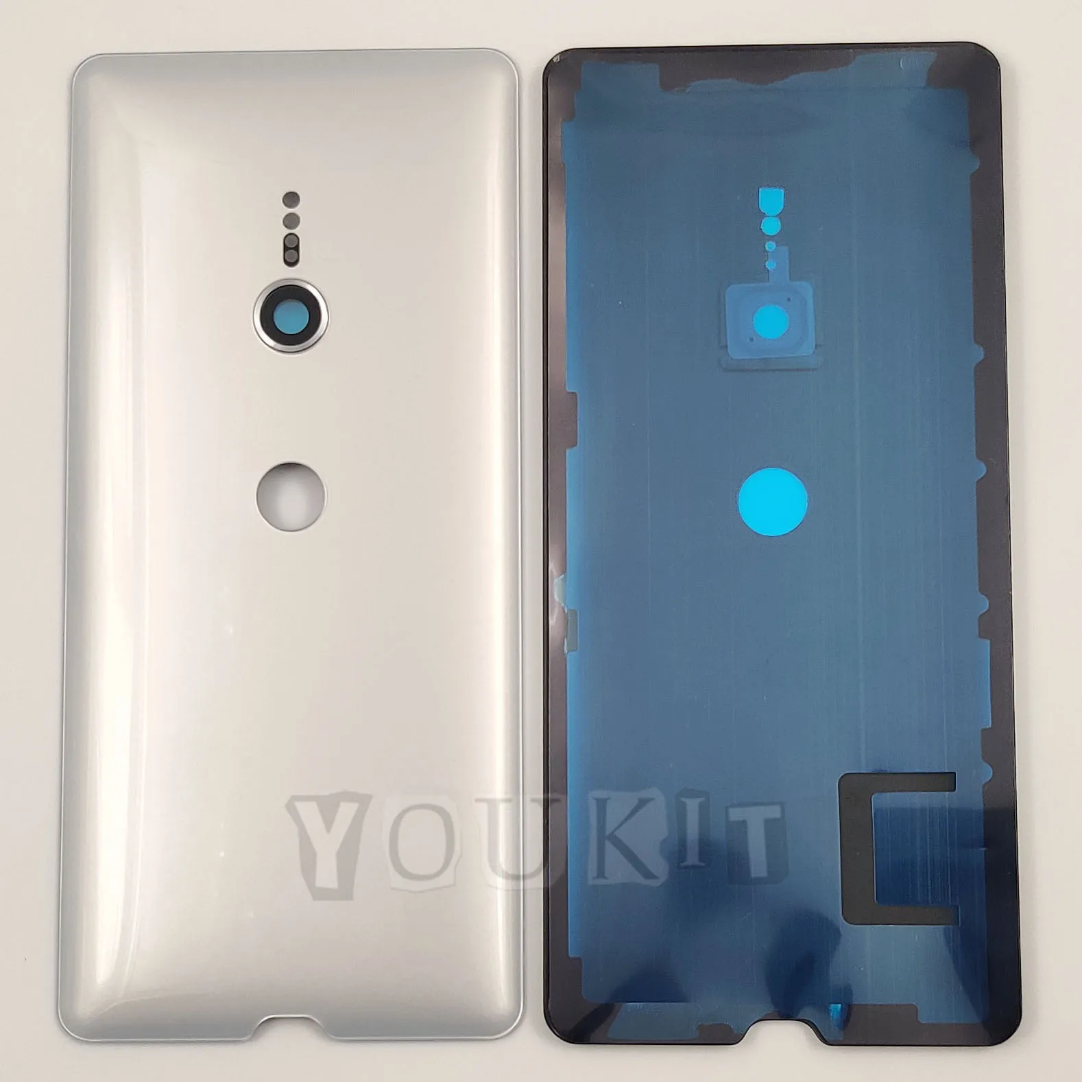 A+++ Gorilla Glass Back Lid Door For Sony Xperia XZ3 Hard Battery Cover Rear Panel Housing Shell Case With Camera Lens Adhesive