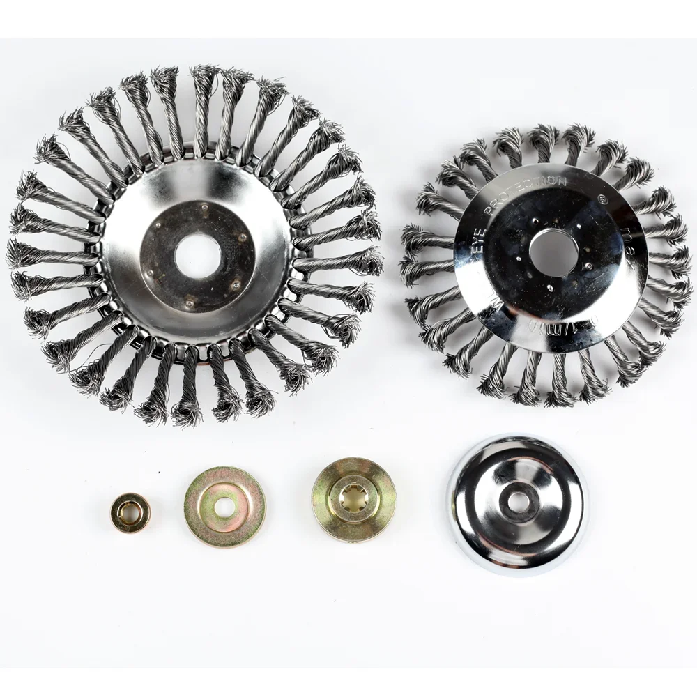Imagem -03 - Jardim Fio de Aço Aparador Cabeça e Caixa de Velocidades Fixação Kit Grama Cortador de Escova Remoção de Poeira Capina Placa para Cortador de Grama 150 mm 190 mm