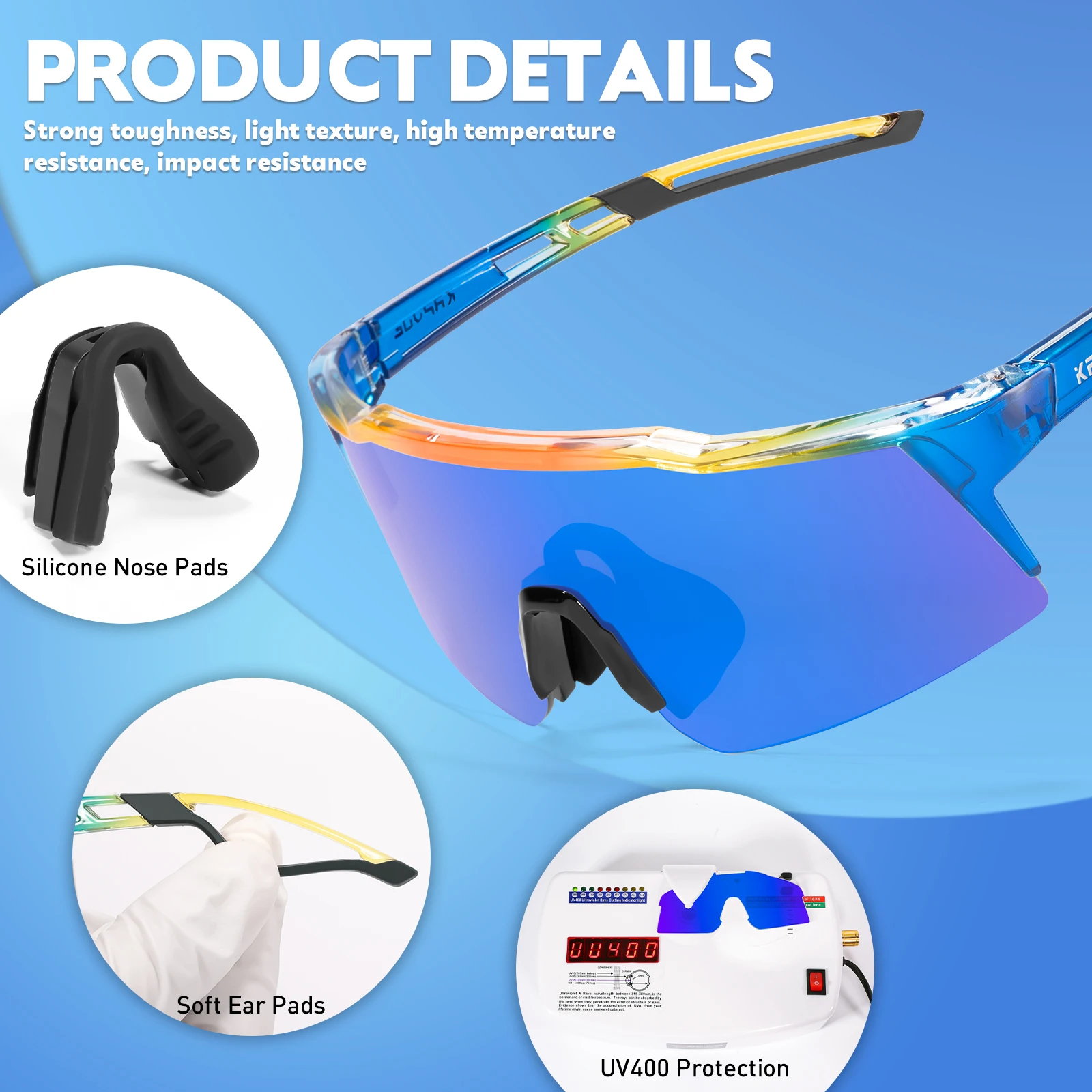 Kapvoe Photochromic Kids Cycling Sunglasses Sport Bicycle Glasses UV400 Child Goggles Boys Girls Teenager Outdoor Bike Eyewear