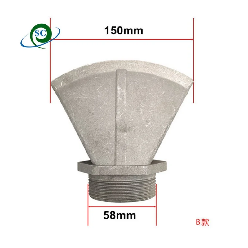 2inch Sprinkler water truck nozzle head duck mouth fan nozzle water spray nozzles high pressure road sweeping duckbill sprayer