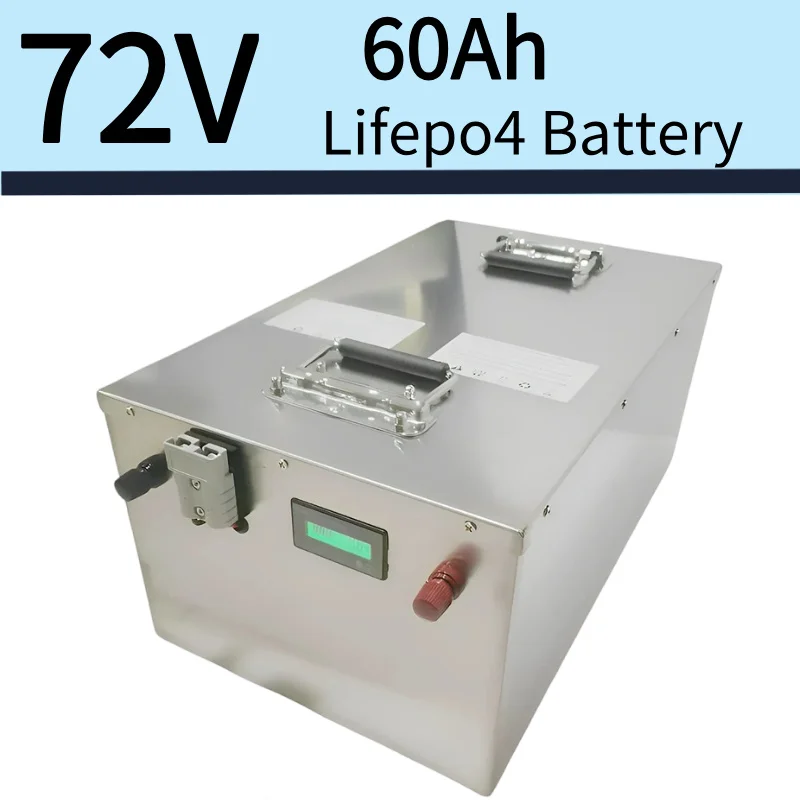 

Batería de litio lifepo4 de 72V y 60Ah BMS 24S para bicicleta de 8000W y 3500W, scooter, motocicleta + cargador de 10A