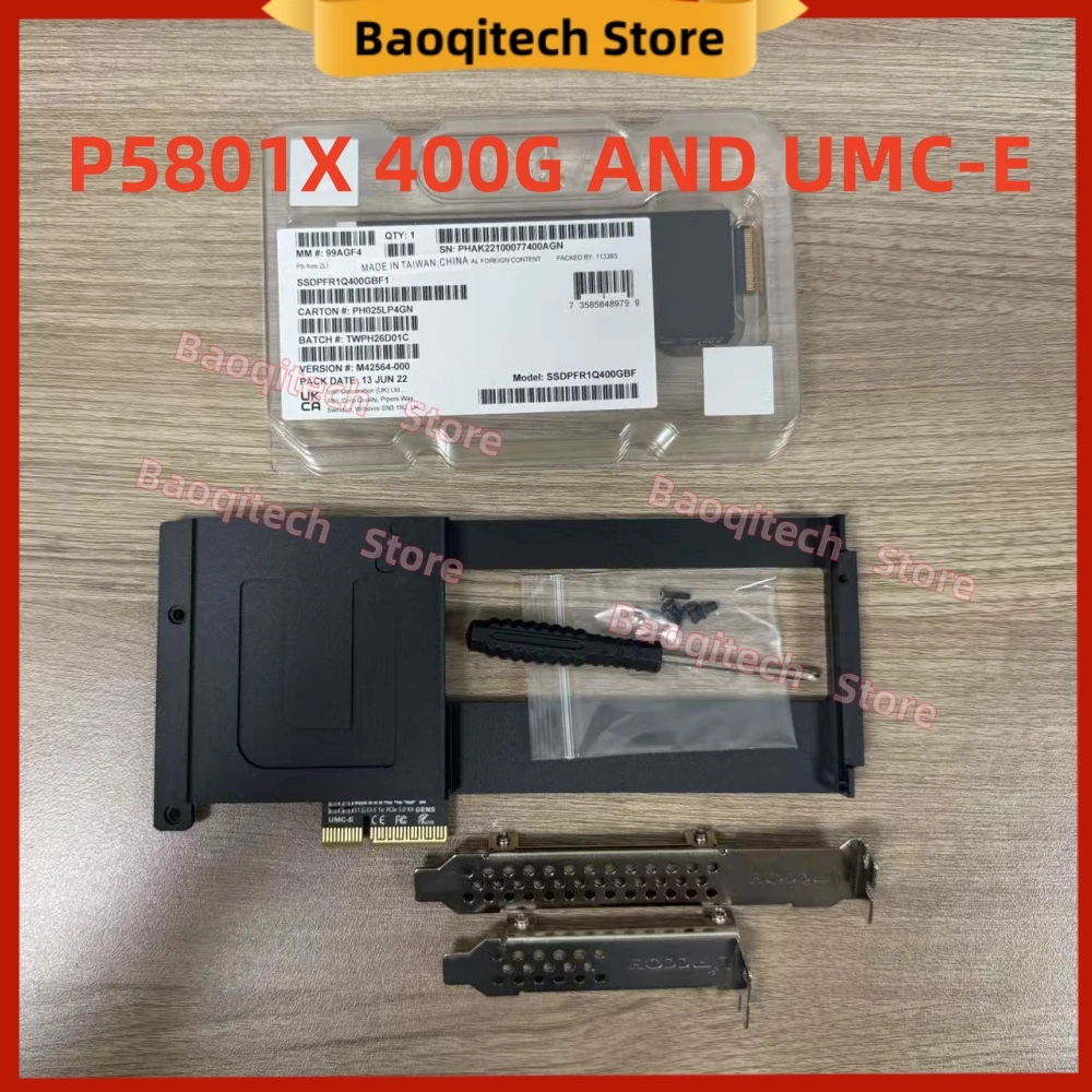 

Brand new original For Intel OPTANE P5801X 400G E1. S 15MM interface Enterprise level solid-state drive with adapter PCIe4.0 car