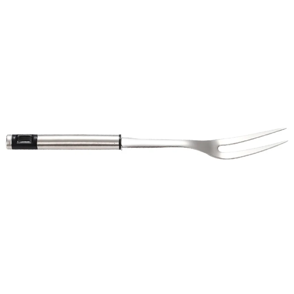 Stainless Steel Barbecue Spit Fork Kitchen Utensil Meat Skewers Grilled Chicken Roasting Serving