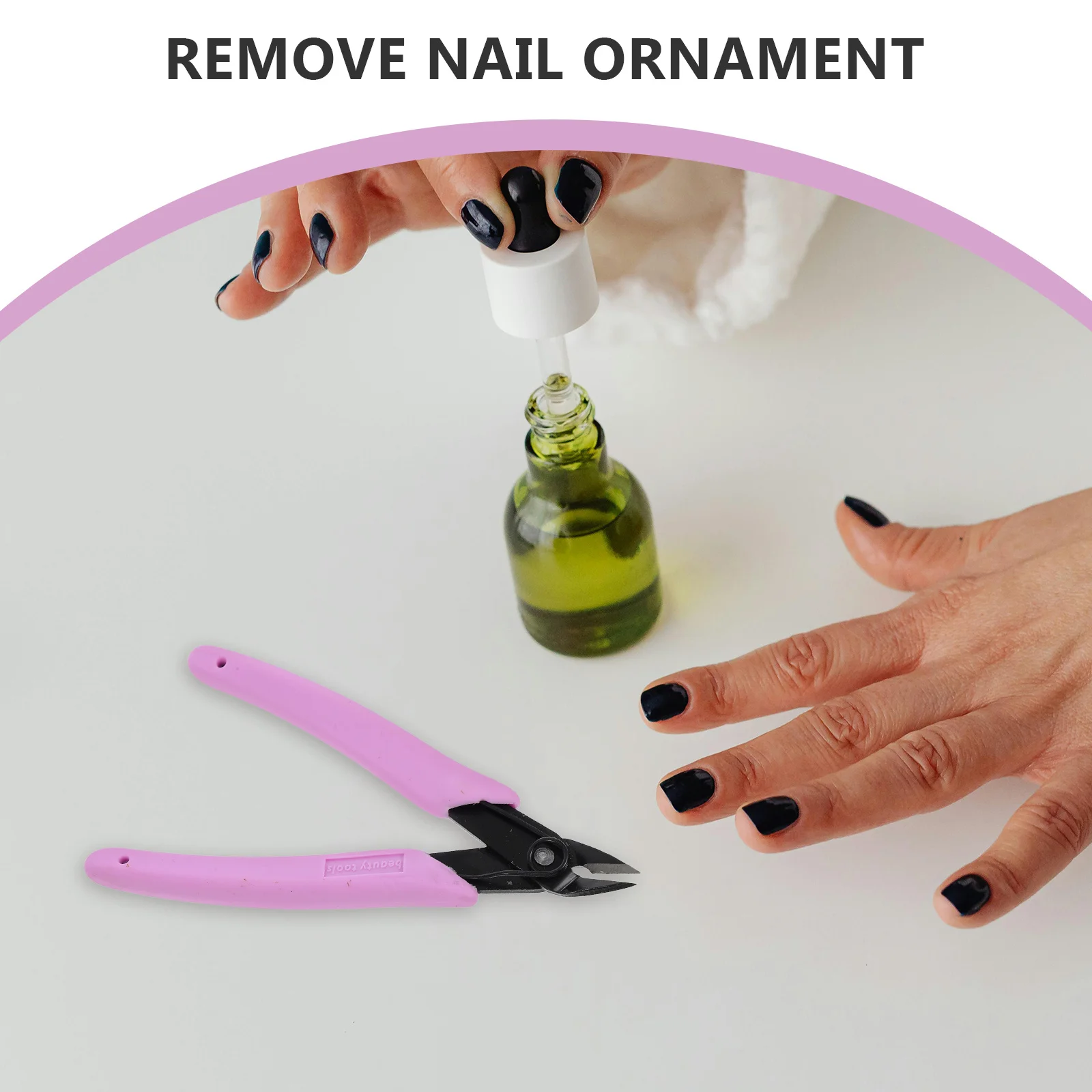 Narzędzie do usuwania ozdób na paznokcie, przenośny obcinak do cyrkonii ze stali nierdzewnej do dekoracji manicure DIY, wielofunkcyjne szczypce.