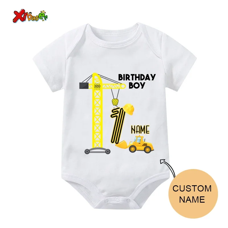 T Shirt Family Gift Dad Mam Son T-shirt Custom Name Fun Tower Crane T Shirt Boys Children Kids Clothes Daddy Mommy Party Outfit