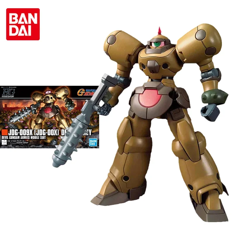 Bandai Original Gundam Model Kit Anime Figure HG 1/144 JDG-009X DEATH ARMY Action Figures Toys Collectible Gifts for Children