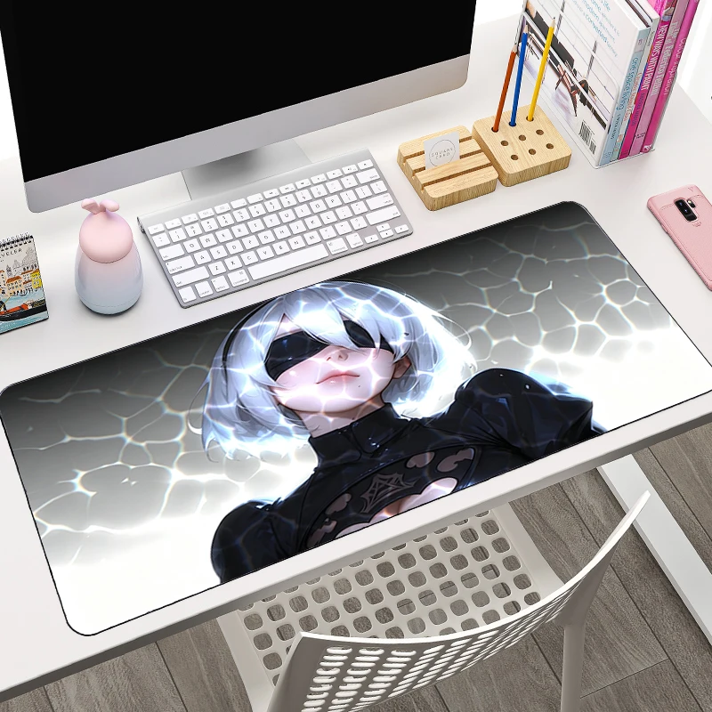 Mousepad N-nier Automata 2b Oversized Anime Desk Mat Gamer Computer Mouse Pad Rubber Gaming Keyboard Pad Office Laptop Mouse Pad