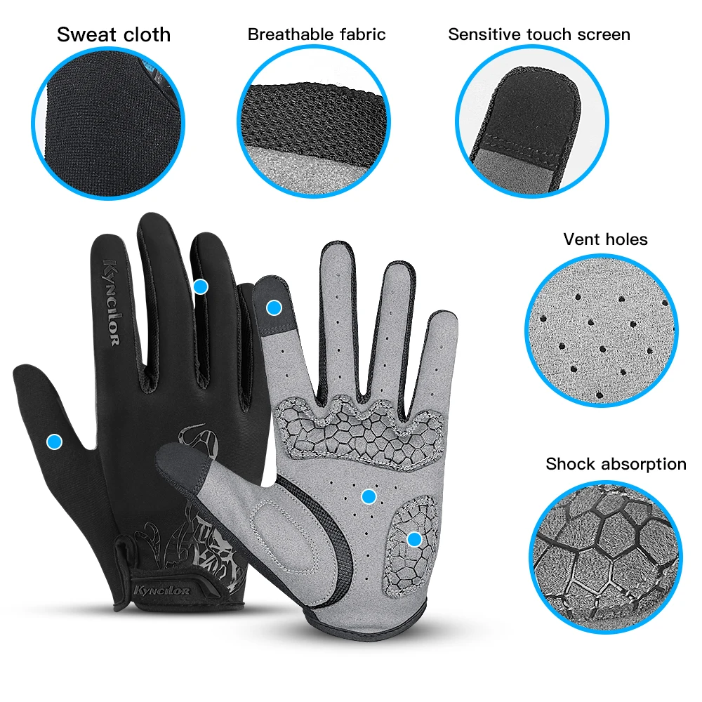 Cycling Gloves Men Sports Bicycle Gloves Touchscreen Shockproof Cycling Gloves Anti Slip Bike Gloves