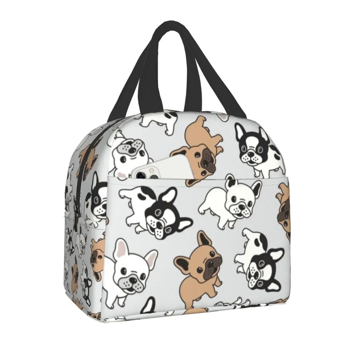 Custom The Cavalier King Charles Spaniel With Flowers Lunch Bag Men Women Warm Cooler Insulated Lunch Box Kids School Children