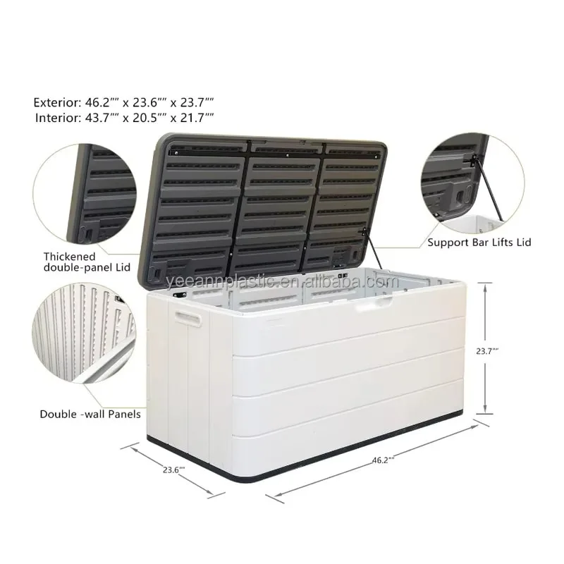 Plastic Outdoor Patio Furniture Camping Tool Organizer Giant Shoe Storage Box view 6