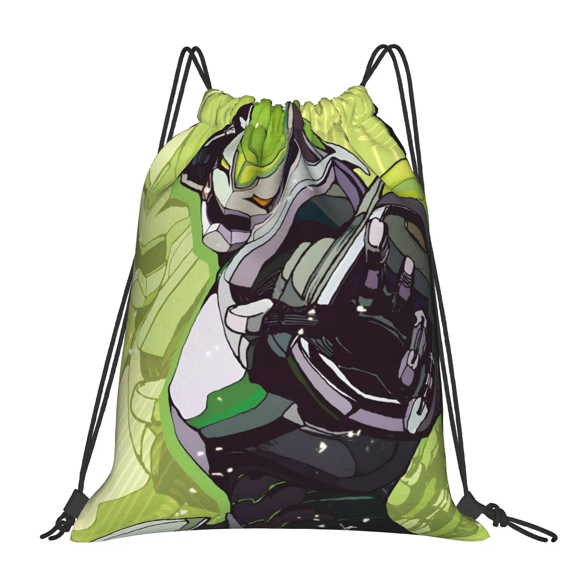 1 pc Fighting Tiger Tiger and Bunny Print Drawstring Bags Men Women Storage Backpack Teenager Travel Bag