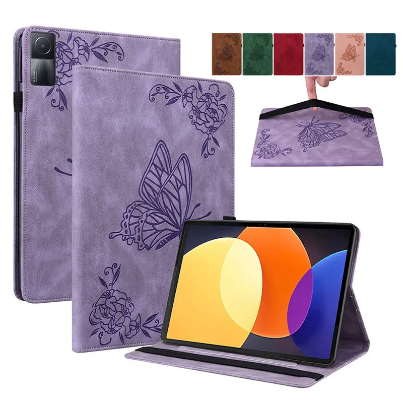 

For Xiaomi RedMi Pad Case 10.61 inch 2022 Folio Flower Butterfly Embossed Stand Cover Tablet Funda for RedMi Pad 10.61'' Case