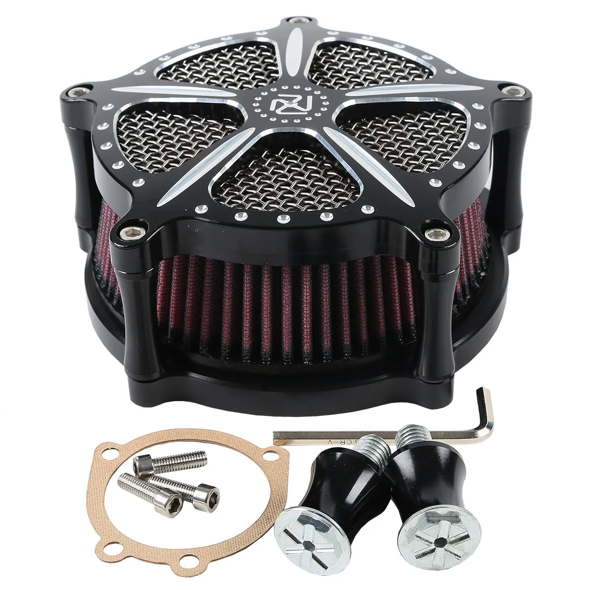 

Motorcycle Speed 5 Air Cleaner For Harley Sportster Iron 883 XL 883 1200 1991-18 Forty Eight 10-14