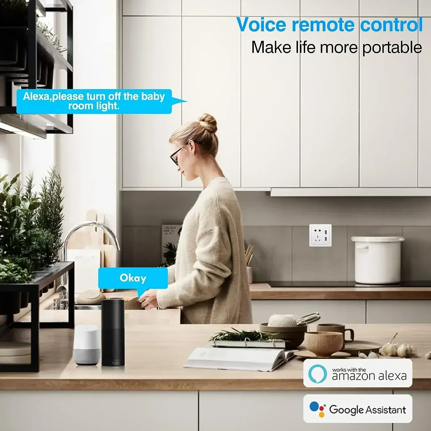 Commutateur intelligent WiFi Tuya 16A, contrôle bidirectionnel avec moniteur d'alimentation, Mini disjoncteur intelligent, contrôle de la vie intelligente Alexa Via Google Home