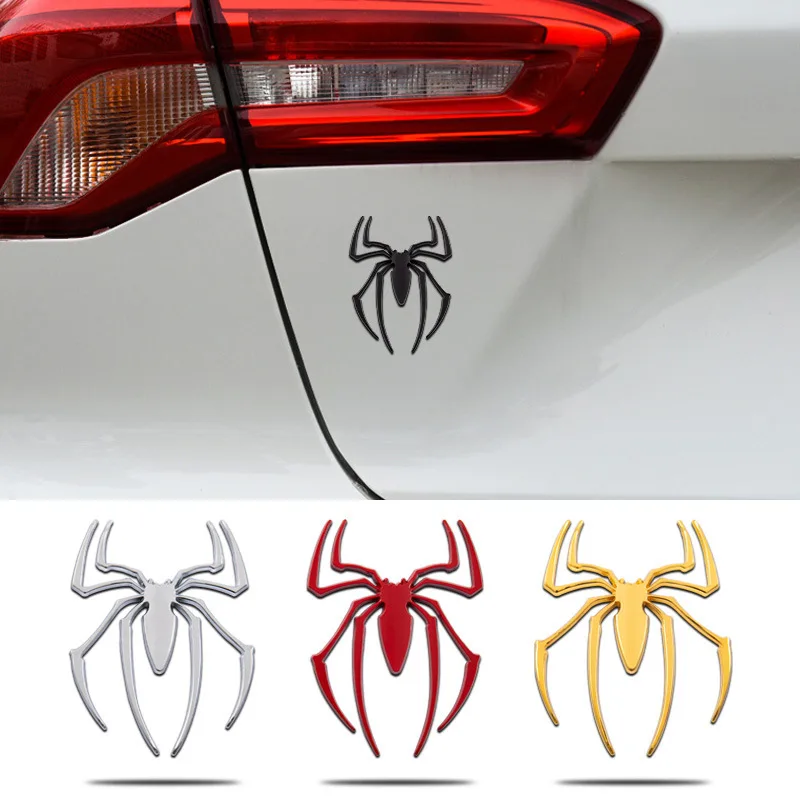 High-quality Modification Metal Stickers Personalized Spider Body Decoration Scratch Cover Car Personalized Accessories