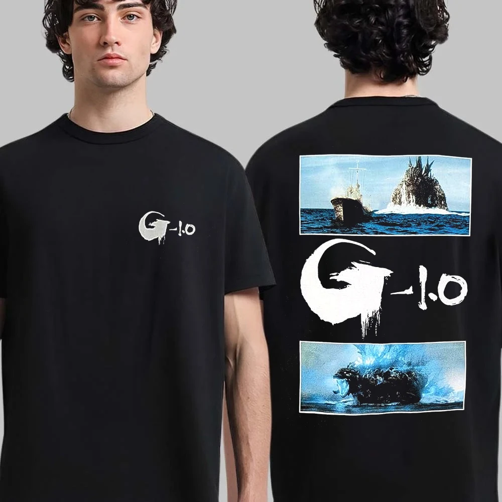 JP Movie Godzilla Vintage Print Cotton Short Sleeve T-Shirt Men Women Kids Family Clothes Summer Short-Sleeve Casual Tee Tops view 4
