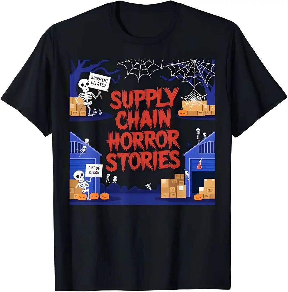 A brand new supply chain horror story. Logistics Halloween T-shirt