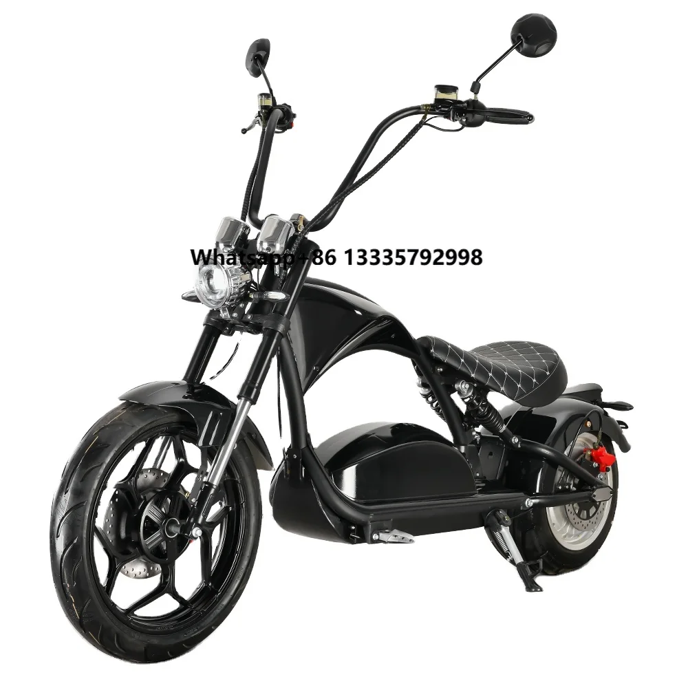 

European Warehouse New Arrival 3000W Electric Scooter Harlley Citycoco EEC E Motorcycle with High End Seat