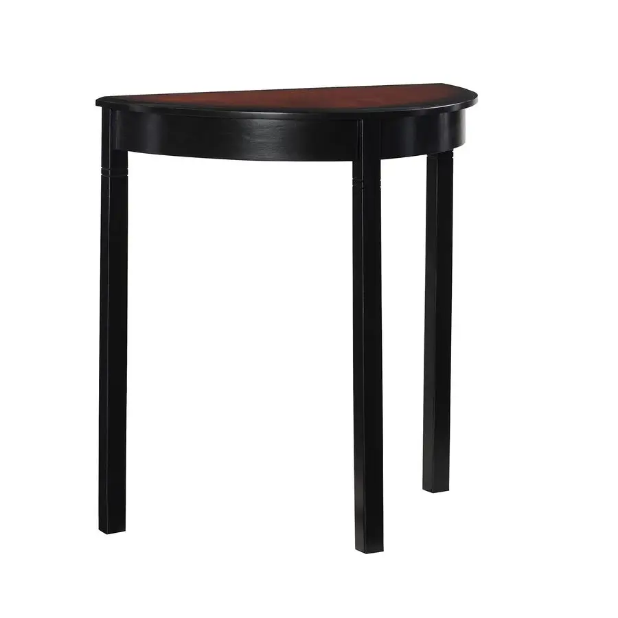 

Camden Demi Lune Black and Cherry Wood Console Table